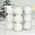 thumbnail image 2 of Bolas de Navidad blancas de 8 cm, adornos para árbol de Navidad, decoraciones navideñas para el hogar, bolas de espuma decorativas para árbol de Año Nuevo 2023, 3 piezas/caja, 2 of 5
