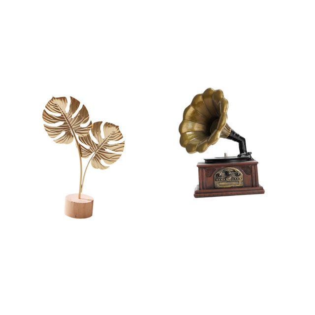 Escultura de hoja de metal creativa nórdica, figura de resina vintage, adorno abstracto para mesa, fiesta, hogar, inauguración de la casa, regalo de c