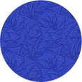 thumbnail image 1 of Ahgly Company Tapis Rond Lavable en Machine Intérieur Transitionnel Bleu Vif, 4 Pieds Rond, 1 of 7