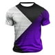 thumbnail image 2 of Mens Camisas de Manga Corta Impresión Casual Deportes Cuello Redondo Blusa, Poliéster Ligero para la Primavera Verano Al Aire Libre Uso Diario, 2 of 4