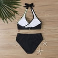 thumbnail image 5 of Enjoytime Bikini Sets for Women Cute Halter 2 Piece Bathing Suits for Women Modest Bikini Sets Plus Size Athletic Swimwear, 5 of 5