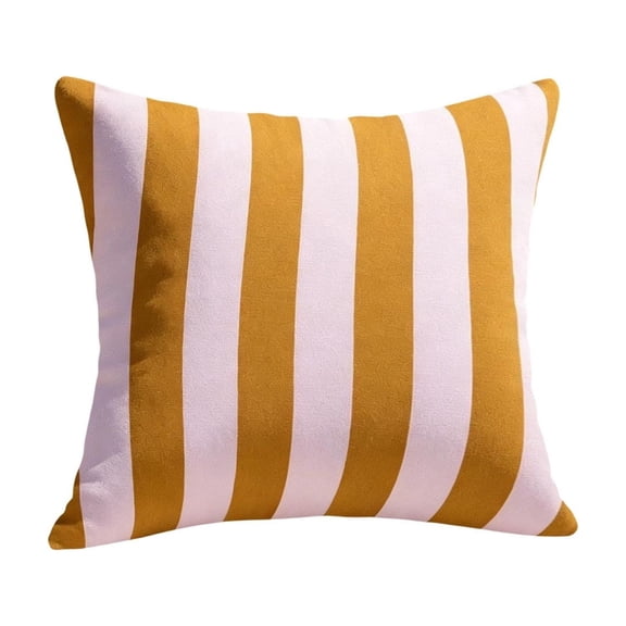 Outdoor Waterproof Pillow Covers,Easy to Clean Stripes Decoratives for Patio Couch Sofa Garden Sofa Bedroom 17.72x17.72 Inch