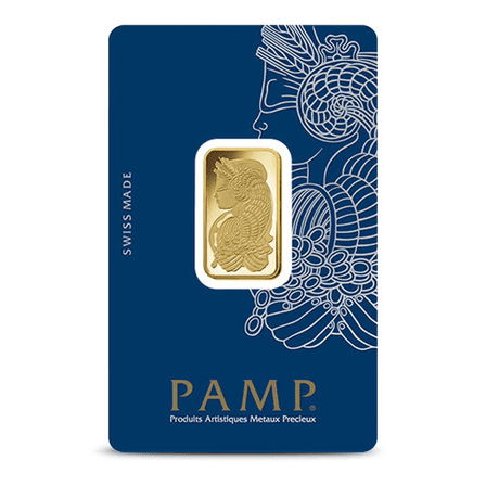 Pamp Suisse Lady Fortuna 10 Gram Gold Bar - Large Assay Card