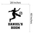 thumbnail image 4 of Sports Personalized Wall Decals for Boys Bedroom - Soccer Player Bicycle Kick DIY & Creativity Custom Name Wall Sticker - Size: 28 In x 40 In, 4 of 4
