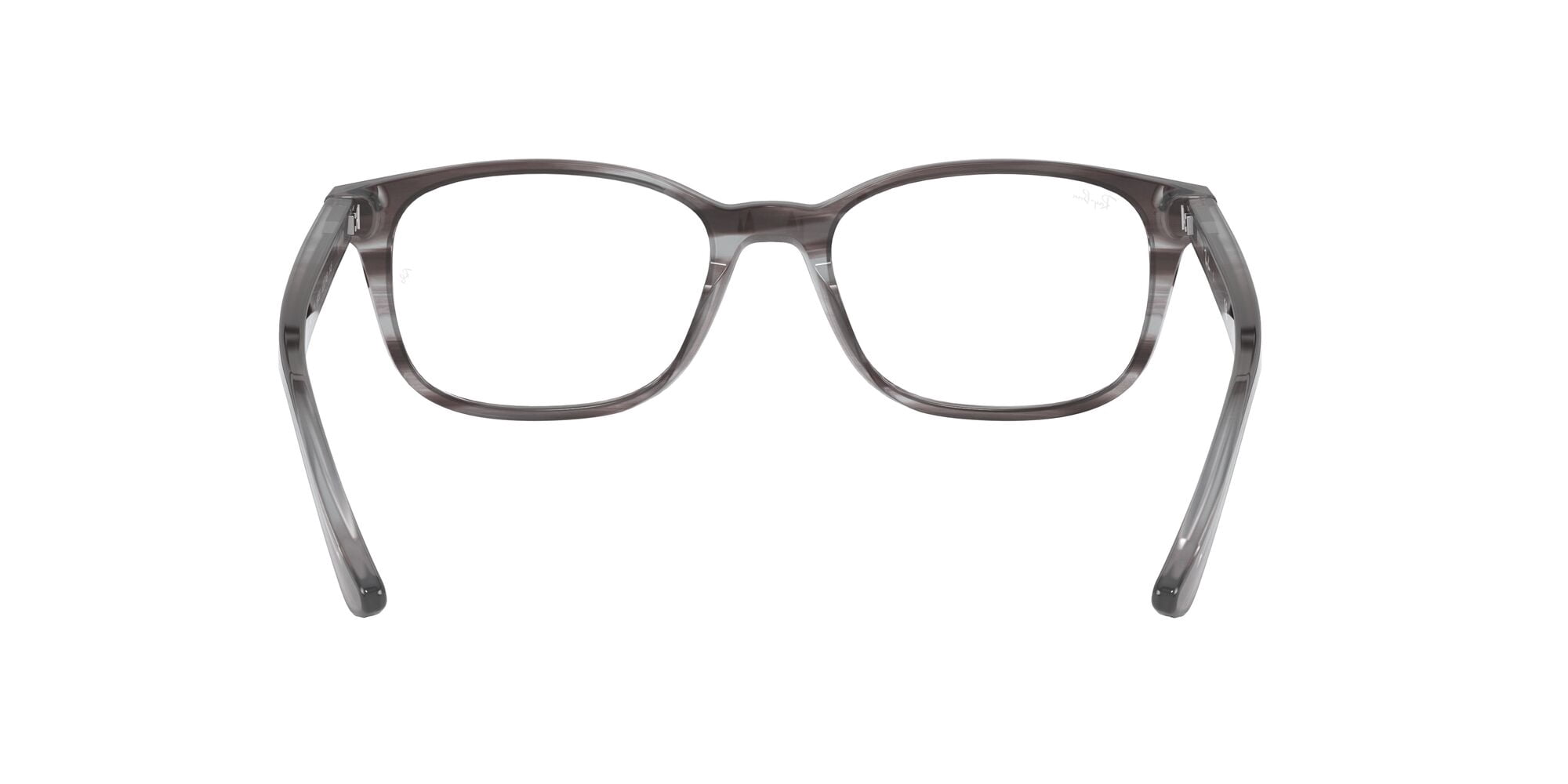 Ray-Ban RB5375 Optics Glasses, Prescription Eyeglasses with Case, Demo Lens/Striped Gray, Size 53