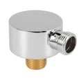 thumbnail image 3 of Wall Supply Elbow,Brass Round Wall Mount Shower Hose Connector Accessories G1/2Inch Water Outlet for Shower-Silver, 3 of 5