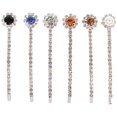 thumbnail image 1 of 6 pinzas para el pelo con diamantes de imitación (blanco, azul, negro, cristal, perla amarilla, 1 unidad cada uno), 1 of 5