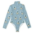 thumbnail image 3 of joogoo Christmas Tree Stars Women's Mock Turtle Neck Long Sleeve Bodysuit L, 3 of 8