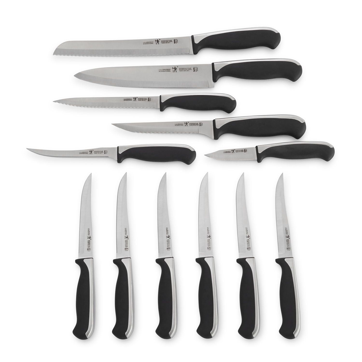 JA HENCKELS EVEREDGE PLUS 12 PC KNIFE SET Never Needs Sharpening