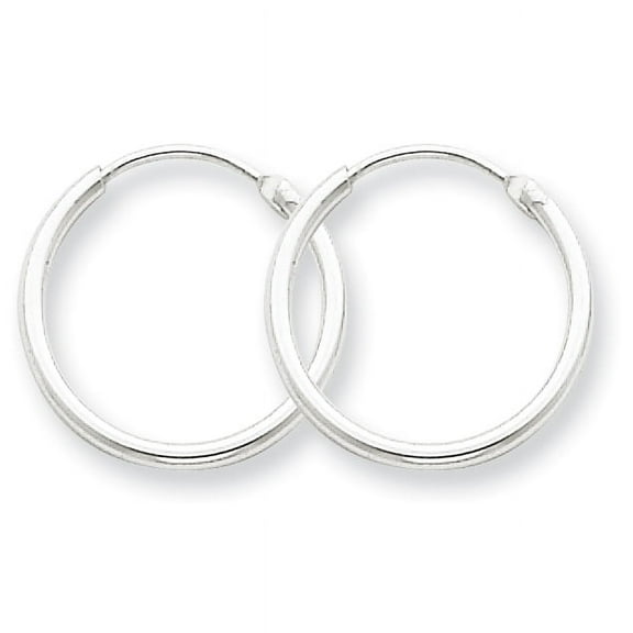 Primal Silver Sterling Silver 1.3mm Hoop Earrings