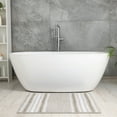 thumbnail image 5 of NOMADIC NOOK 2 Pcs Absorbent Fluffy Chenille Bath Mats, Striped Non Slip Bathroom Rugs Khaki/Green Blue 20" x 32", 5 of 6