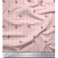thumbnail image 1 of Soimoi Pink Poly Georgette Fabric Berries & Dots Printed Craft Fabric by the Yard 42 Inch Wide, 1 of 5