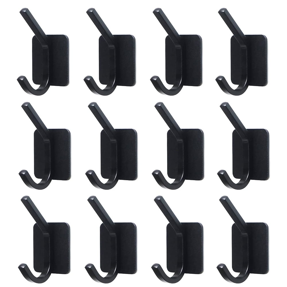 12 Pack Adhesive Hooks Heavy Duty Wall Hook Towel Hooks and Coat Hooks