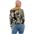 thumbnail image 3 of Women's Fashion Crop Top Ladies Faces Shirt Long Sleeve Loose Fit, 3 of 3