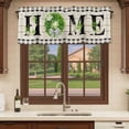 thumbnail image 6 of Rustic Home Curtain Valances for Windows, Kitchen Valance Window Treatments Panel 2 Pack, Eucalyptus Leaves Floral Wooden Buffalo Plaid Rod Pocket Short Curtains for Bathroom Bedroom 60 x 18 Inch, 6 of 8