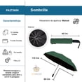 thumbnail image 2 of Sombrilla de Bolsillo con Mecanismo Manual Filtro UV Color Verde, 2 of 6