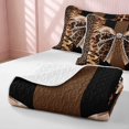 thumbnail image 4 of Erosebridal Leopard Bow Print Quilt King for Girls, Cheetah Animal Spots Girly King Coverlet Set, 3 Pieces 1 Bedspread and 2 Pillowcases, 4 of 7