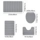 thumbnail image 2 of Juego de 4 alfombrillas de baño de espuma con tapetes antideslizantes y absorbentes de agua, suaves y lavables a máquina para un secado rápido y comodidad en baños oscuros. Aestivo | Gris |, 2 of 7