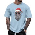 thumbnail image 1 of Tops para hombre, blusas y camisas de manga corta con cuello redondo para hombre, camiseta informal con cuello redondo y estampado para hombre, blusa de manga corta, blusa de poliéster para hombre, 1 of 4
