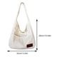 thumbnail image 2 of Bolso de mano de pana para mujer, bolso de hombro informal a la moda, bolso de mano suave, bolso de compras, 2 of 8