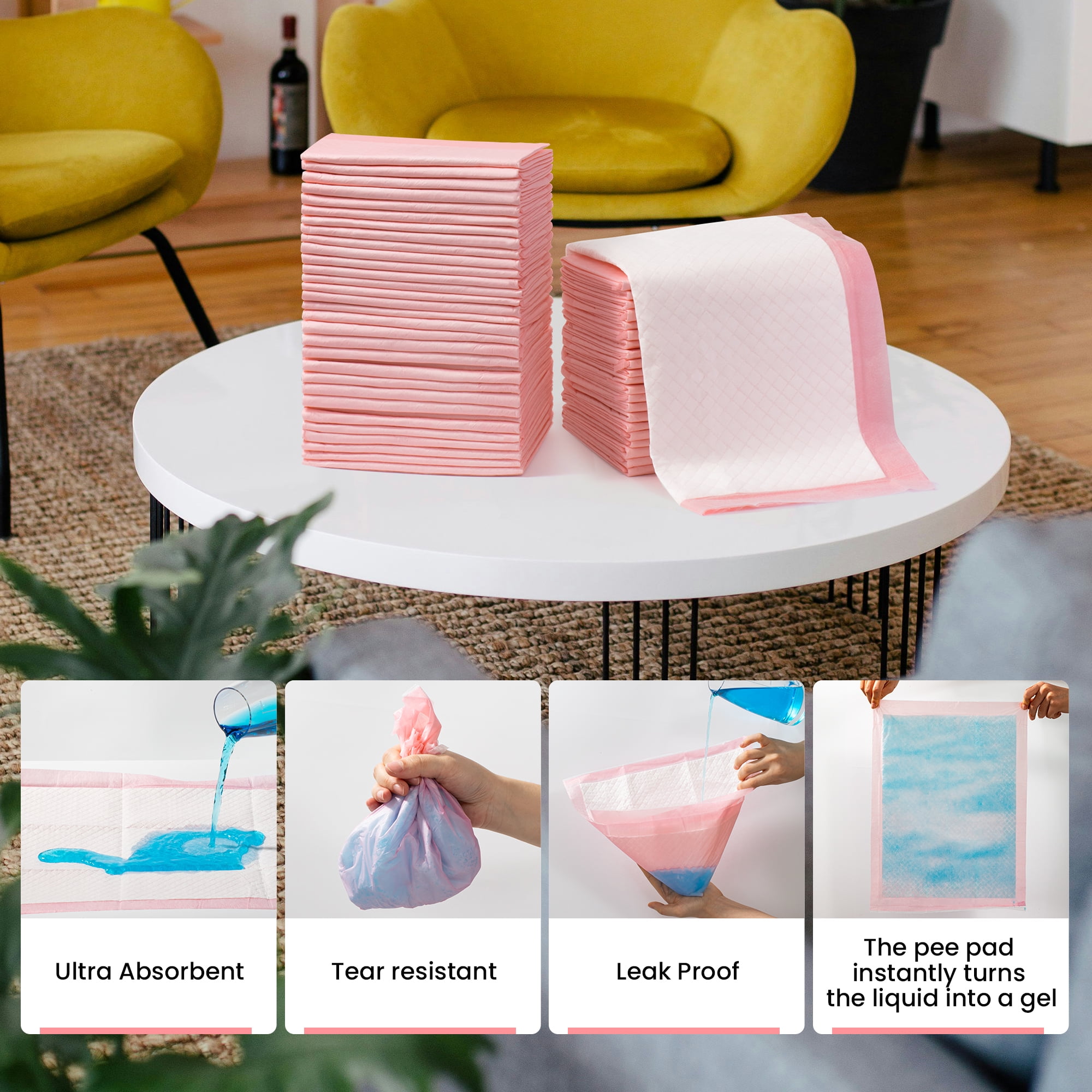 100 Count Disposable Puppy Pee Pads Pet Toilet Training Pads 18" x 13"