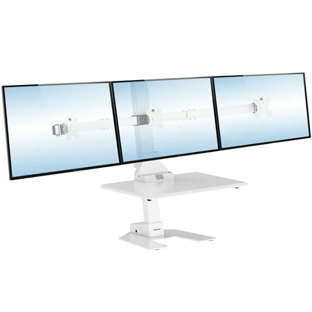Motorized Sit-Stand Desk Converter for 3 Monitors