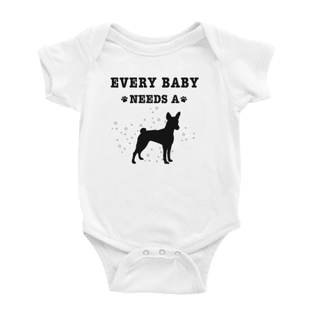 

Every Baby Needs A Basenji Dog Cute Baby Romper For Boy Girl 0-3 Months