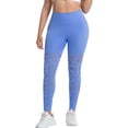 thumbnail image 2 of TGPMGRZ High Waisted Tummy Control Leggings for Women Lifting Lace Cut Out Yoga Pants Soft Comfort Gym Workout Leggings Light Blue Size S, 2 of 4