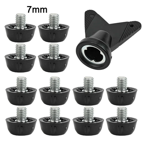 Splihome 12Pcs Football Boot Studs Spikes Stable Non-Slip for Rugby Shoes Hiking Shoesļ¼7Mm