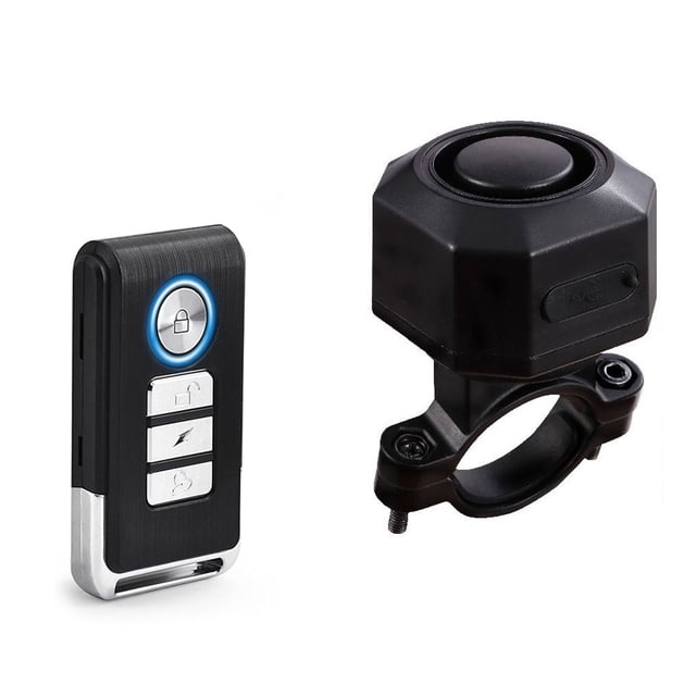 Kenally Alarma de seguridad para bicicleta de montaña de plástico, portátil, recargable, 7 velocidades, alimentado por batería, Sensor antirrobo para Accesorios para motos Kenally VI015316-00B