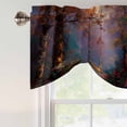 thumbnail image 4 of Country Forest Tie Up Valance Curtains for Windows, Kitchen Curtains Window Treatments, Farmhouse Nature Trees Cabin Starry Sky Short Window Shades Valances for Bedroom Bathroom Cafe 42"x18", 4 of 8