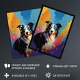 thumbnail image 2 of Border Collie Dog Lover Gift Pet Portrait Colourful Artwork Painting Artwork Framed Wall Art Print A4, 2 of 5