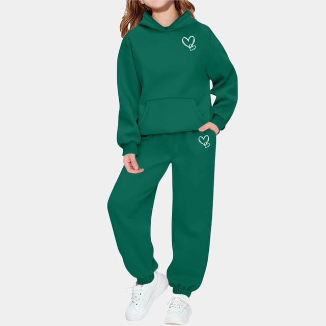 Cowsor Little Girls Outfits 2 Piece Toddler Long Sleeve Sweatshirt Leggings Pants Clothing Set