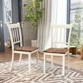 thumbnail image 4 of Costway Set of 2 Wood Dining Chair High Back Kitchen Whitesburg Side Chair BlackWhite, 4 of 6
