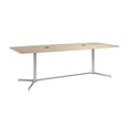thumbnail image 1 of Scranton & Co Wood 96W Office Conference Table with Metal Base in Natural Elm, 1 of 7