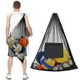 thumbnail image 5 of Amosfun Sturdy Black Mesh Sports Equipment Bag with Drawstring Closure, 5 of 8