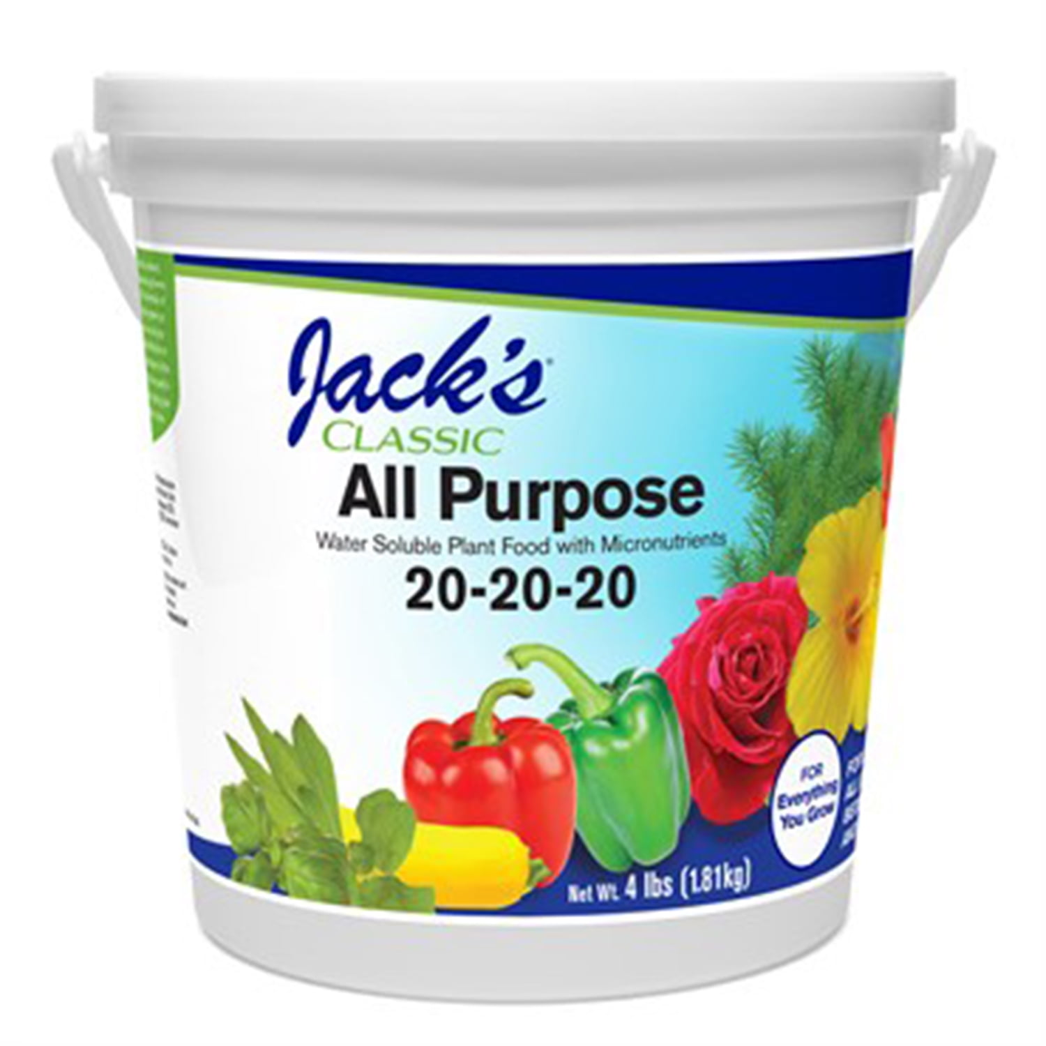 Jack's Classic 202020 All Purpose Fertilizer w/ Micronutrients, 4