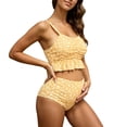 thumbnail image 4 of MuXiKeJi Clothes Maternity Bikini Swimsuit Two Piece High Waisted Bathing Suit Bow Tie Back Pregnancy Swimwear, 4 of 9