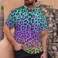 thumbnail image 2 of Afdoent Polo Shirts For Men Casual Summer Leopard Print Short Sleeve Polo Shirt For Daily Wear Outdoor Activities And Leisure Comfortable Breathable Tops For Men, 2 of 4