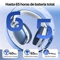 thumbnail image 4 of Auriculares inalámbricos. Cancelación activa del ruido, modo transparente, audio espacial, auriculares Bluetooth con cómodas almohadillas de proteína, 24 horas de autonomía para viajar/trabajar,Negro, 4 of 7