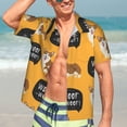 thumbnail image 5 of Lsque Corgi pattern Hawaiian Shirt for Men, Unisex Summer Beach Casual Short Sleeve Button Down Shirts-3X-Large, 5 of 9