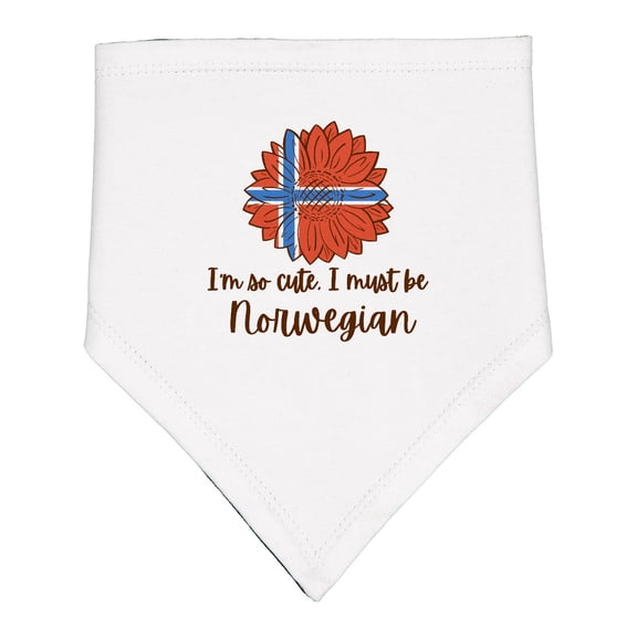 Inktastic I'm So Cute, I Must Be Norwegian Sunflower Baby Bandana Bib