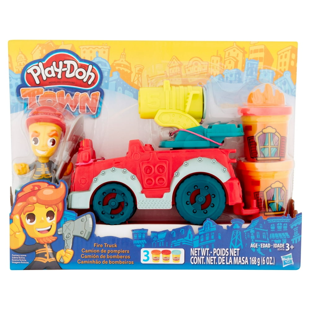 PlayDoh Town Fire Truck with 3 Cans of PlayDoh