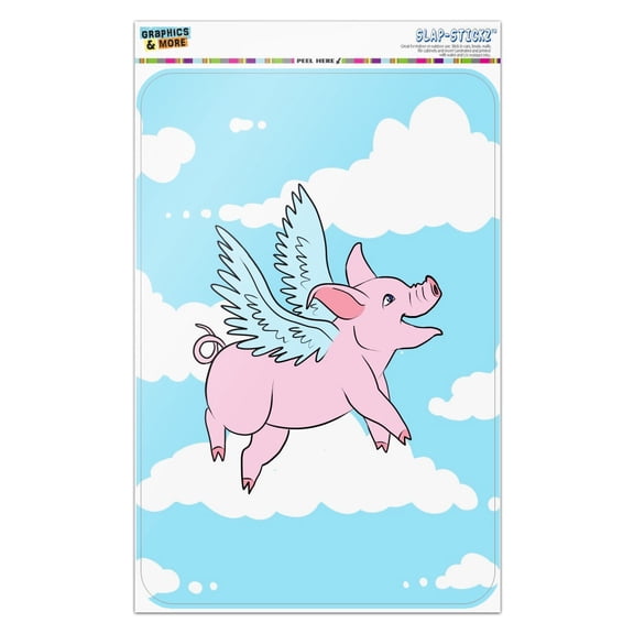 Flying Pig in the Clouds Home Business Office Sign