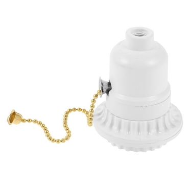 Amosfun Worgeous 1 Set Pull Chain Light Fixture Lamp Socket Ceiling Light Holder Lamp Base Accessory