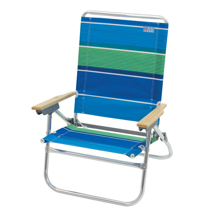RIO Beach 4-Position Easy In-Easy Out Beach Chair - Stripe