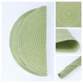 thumbnail image 2 of REGALWOVEN Farmhouse Placemats Set of 6 Woven Placemats for Dining Table Decor Indoor Outdoor Washable Kitchen Table Mat Wipe Clean Green 15x15in, 2 of 6