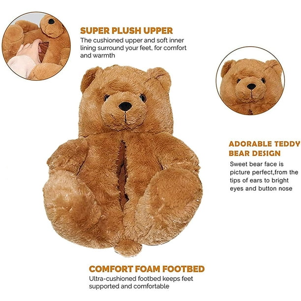 Bear slippers hotsell walmart