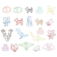 thumbnail image 2 of Animal Shaped Paper Clips, Adorable Office Supplies 100pcs Colored Paper Clips Portable Funny  for Books, 2 of 8