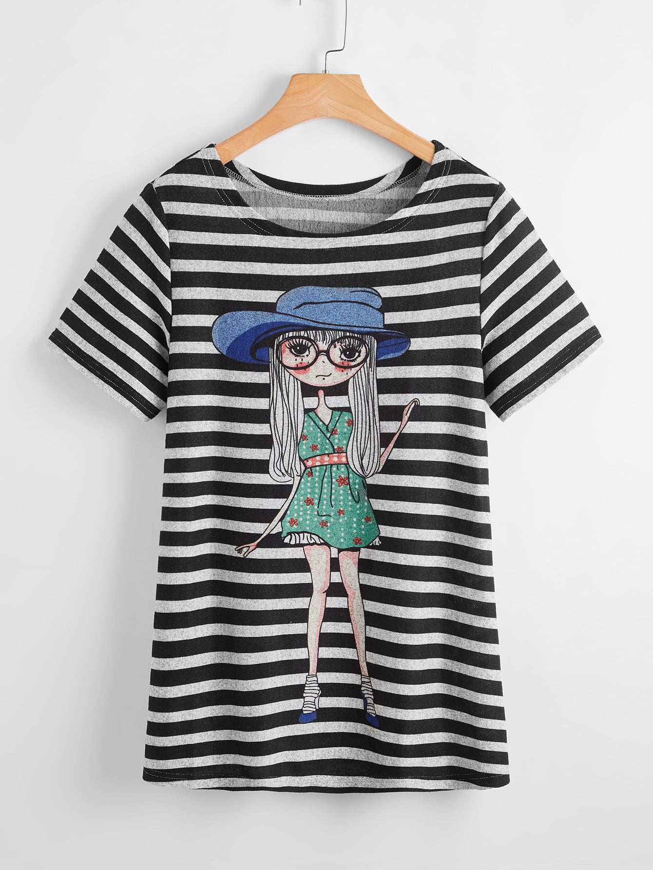 Women's Figure Graphic Striped Tee 2022 